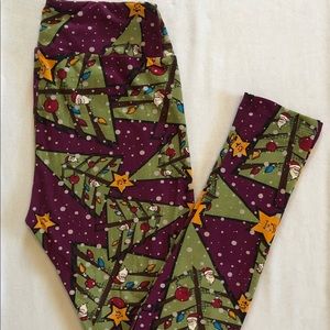 *NEW* without tags Lularoe Christmas leggings OS